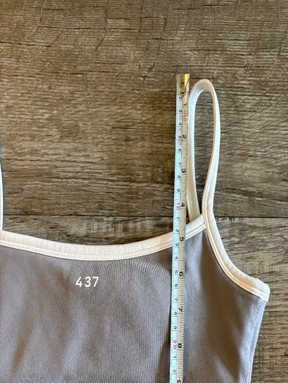 437  Micro Bra in Grey with white pipping XS - Picture 7 of 7